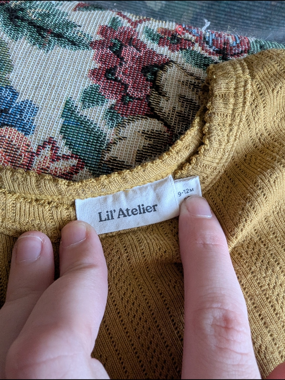 Lil Atelier Pointelle Long-Sleeve Bodysuit - Picture 3 of 3